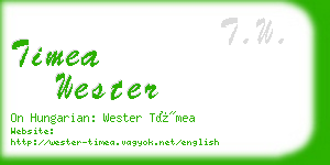timea wester business card